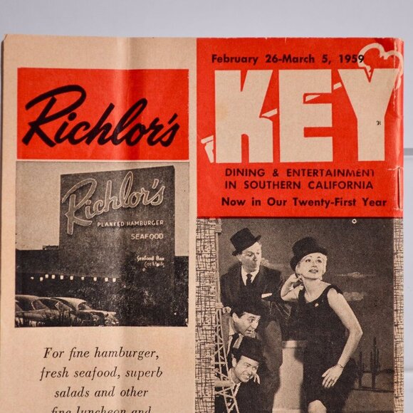 Key Dining Entertainment Southern California Catalog 1959 Vintage - Picture 3 of 5
